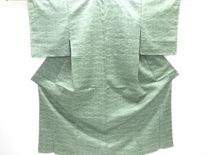 亀甲に絣柄織り出し手織り紬着物